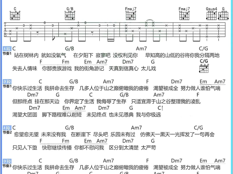 《桃花女人》吉他谱_许剑虹