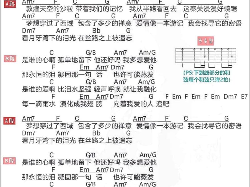 《我是不是你最疼爱的人》吉他谱_萱萱
