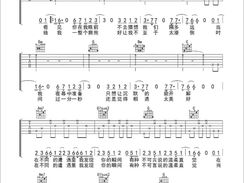 《武汉樱花树下》吉他谱_刘小天