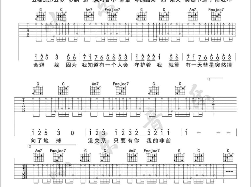 《我向草原问个好》吉他谱_韩策