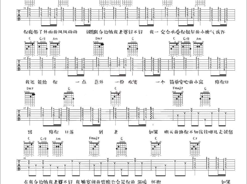 《我们不再一起漫游》吉他谱_燕池