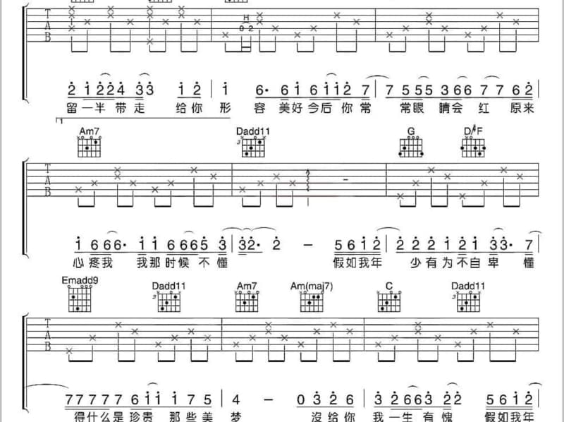 《鱼鸟之恋》吉他谱_央吉玛
