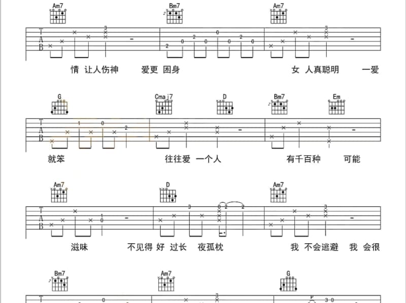 《北京的金山上》吉他谱_韩红