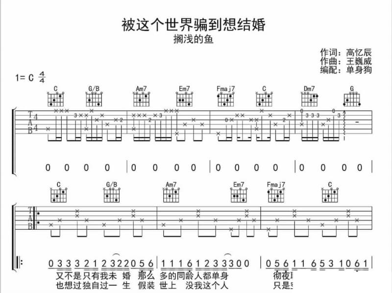 《求你讲清楚》吉他谱_吕方