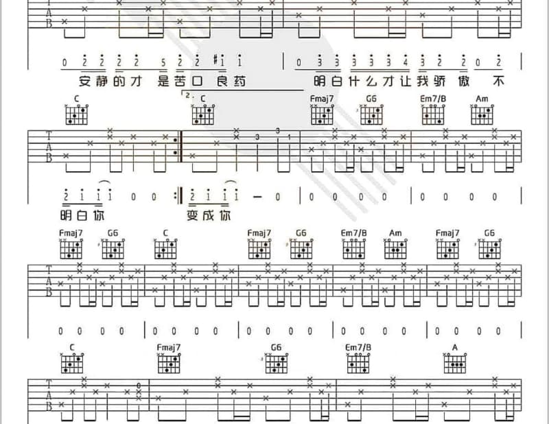 《老韩》吉他谱_韩红