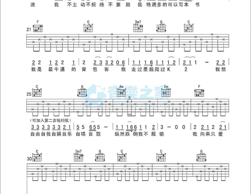 《好听》吉他谱_杨亚茹Triste