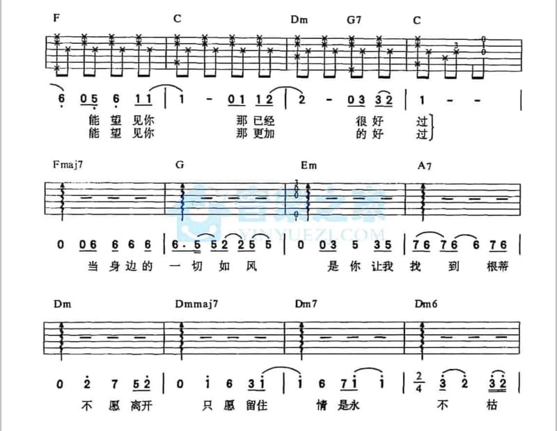 《小尖尖》吉他谱_韩红