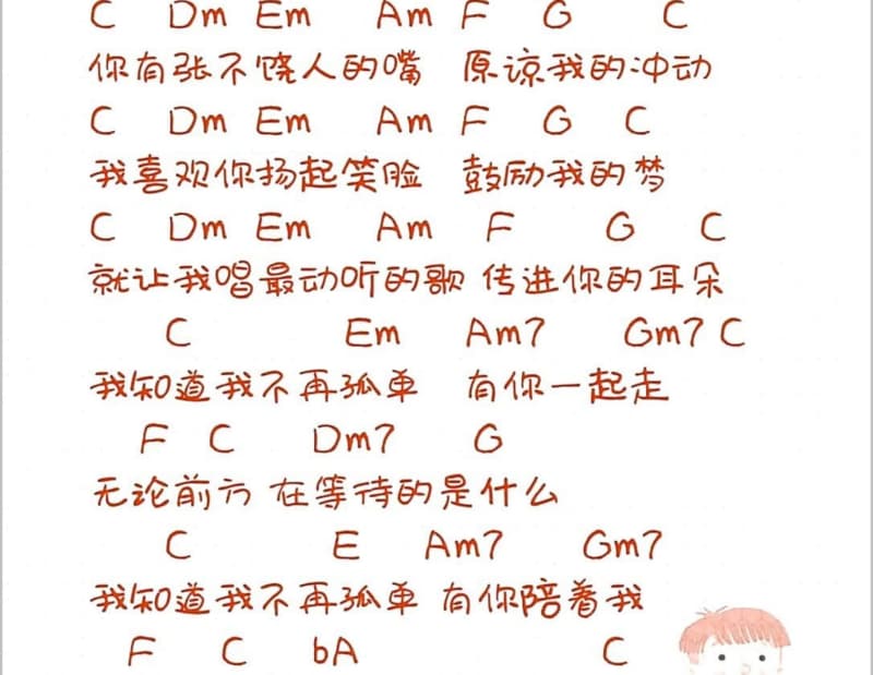 《天使不哭》吉他谱_易宣伊