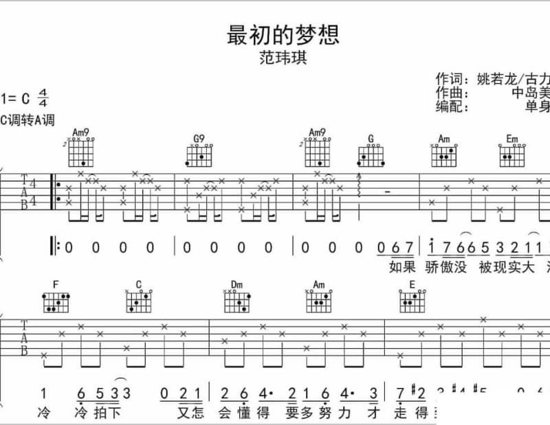 《换季》吉他谱_樱樱