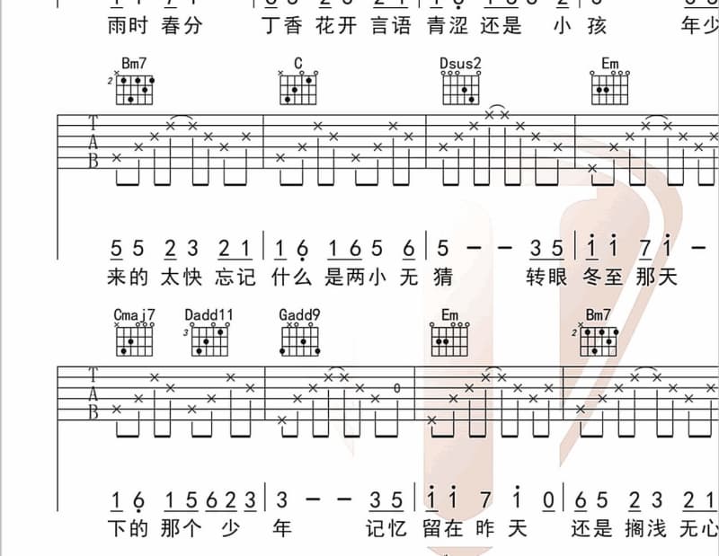 《我很快乐》吉他谱_郁欢