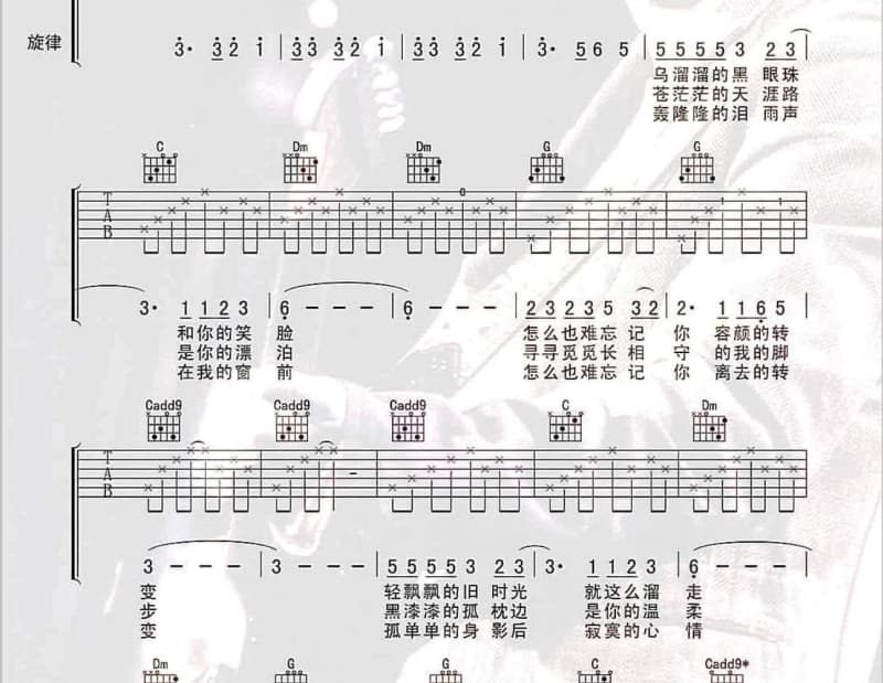 《凝聚一点》吉他谱_韩笑