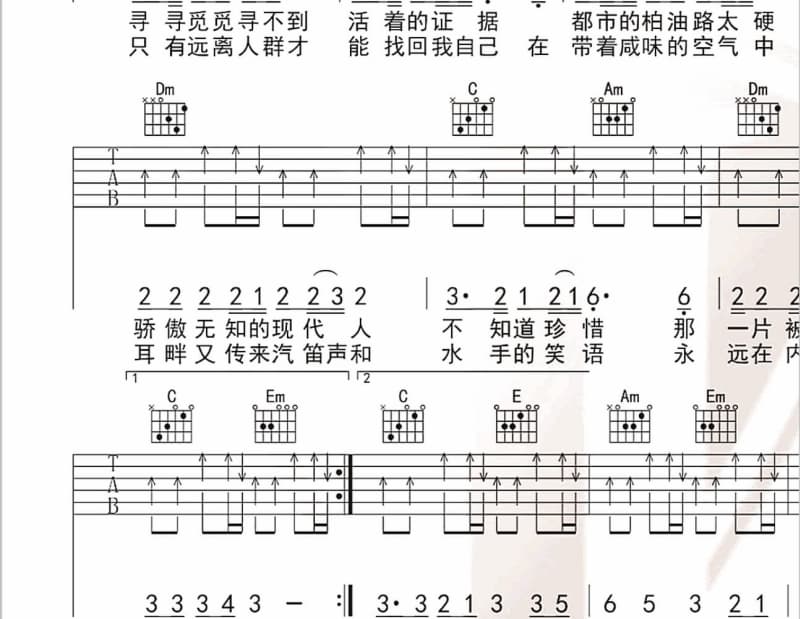 《日不落》吉他谱_月亮