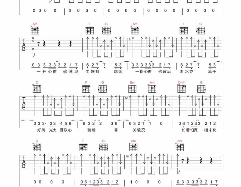 《来者是我》吉他谱_张碧晨