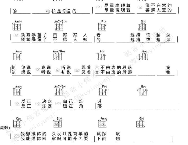 《我变了 我没变》吉他谱_张碧晨