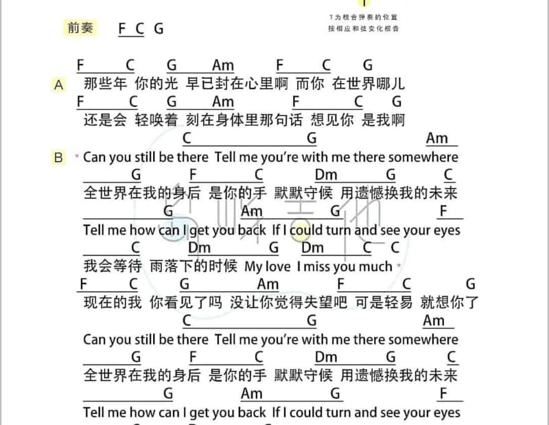 《守望珠海》吉他谱_张碧格