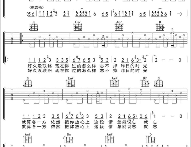《那些花儿》吉他谱_张丹丹