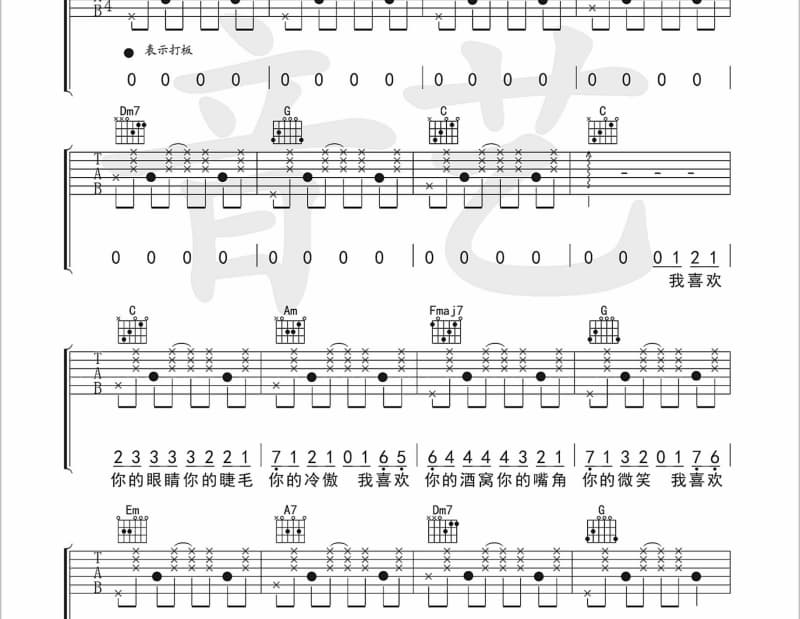 《永远其实没多远》吉他谱_张冬玲