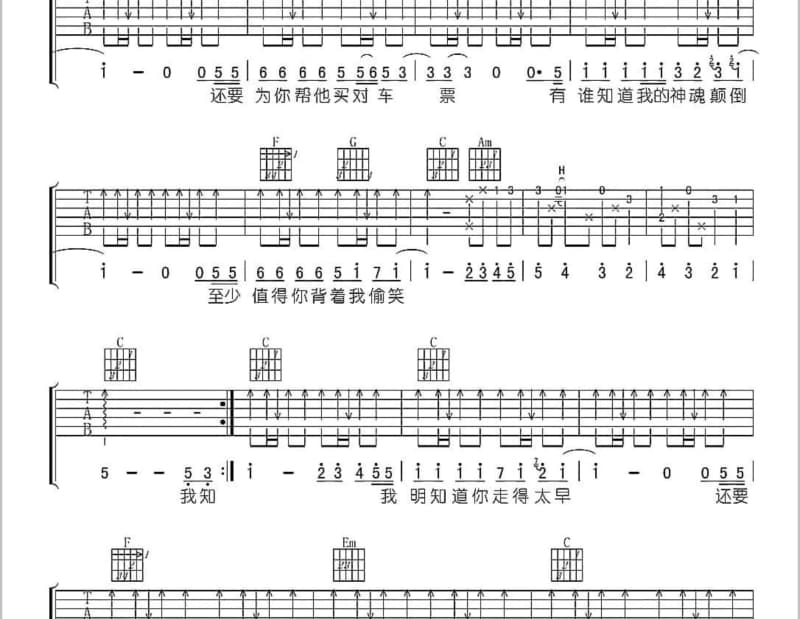 《是那夜的风》吉他谱_韩雪