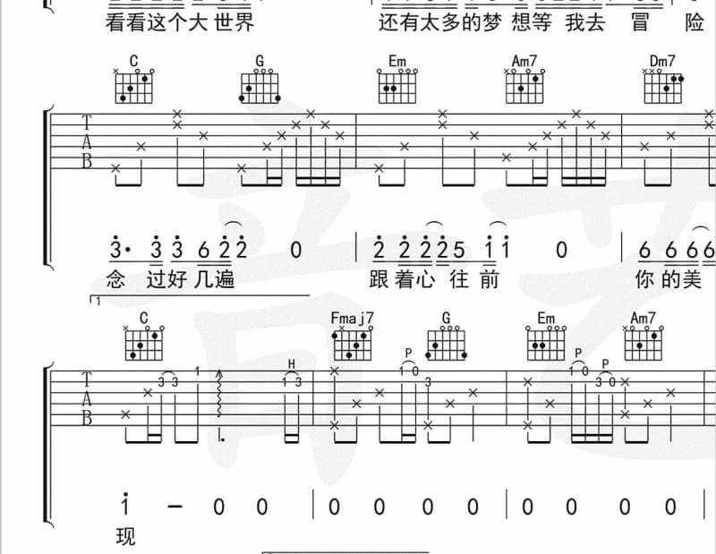 《说发型》吉他谱_张含韵