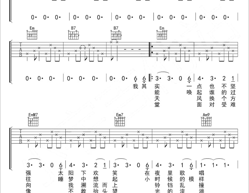 《逢春》吉他谱_张可