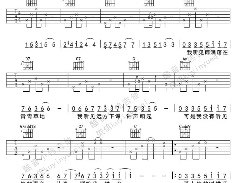 《孩子的眼睛》吉他谱_张靓颖