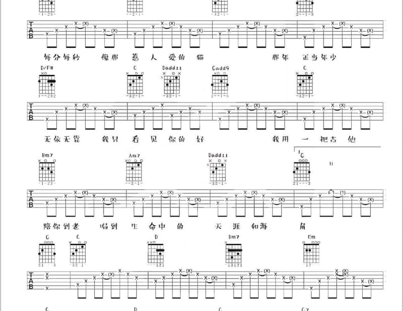 《夏末之恋》吉他谱_张霖