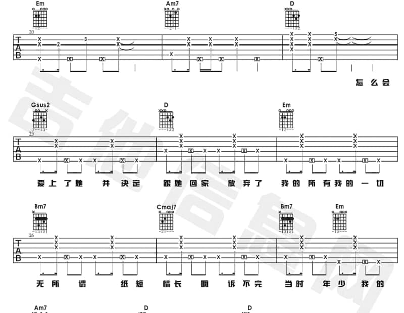 《黄河源头》吉他谱_张迈