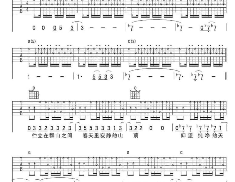 《真情永不变》吉他谱_张迈