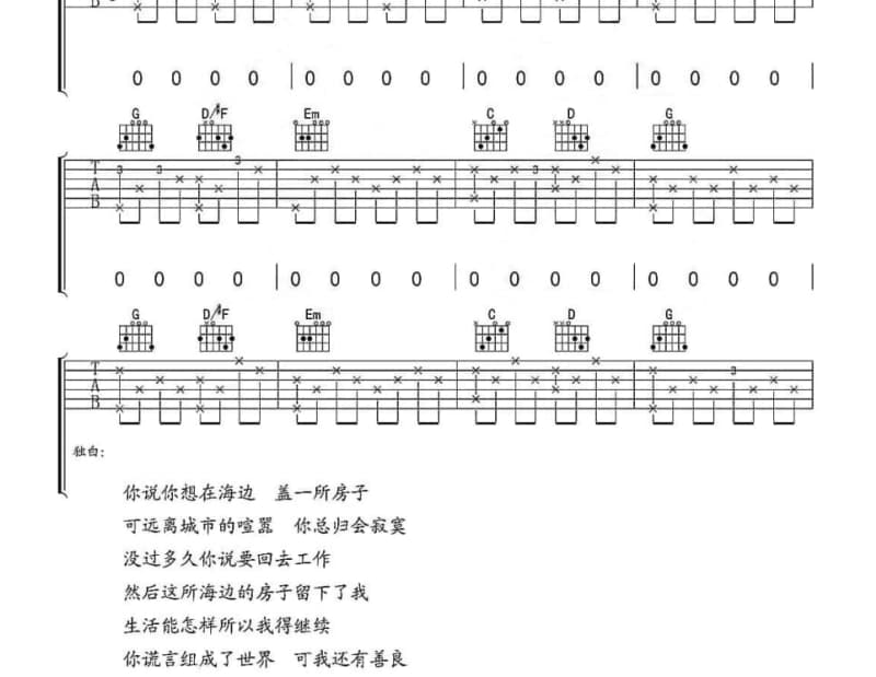 《梦的幸福》吉他谱_张姄