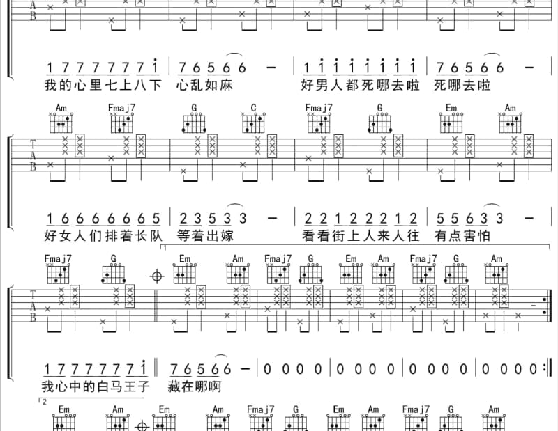 《faded》吉他谱_张沫凡