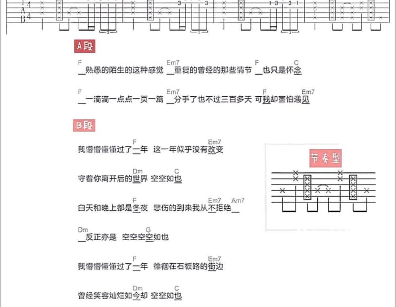 《佳佳佳》吉他谱_张浅潜