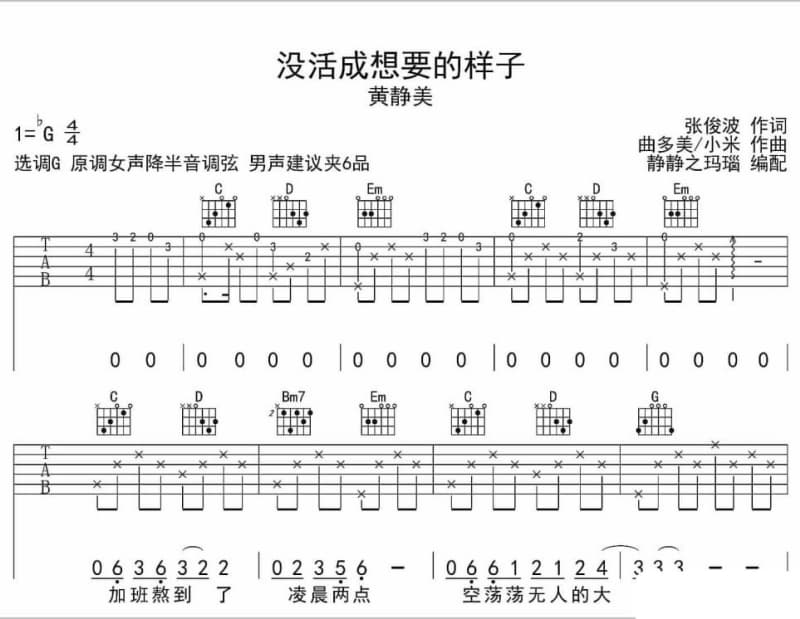 《聚也依依散也依依》吉他谱_张炜