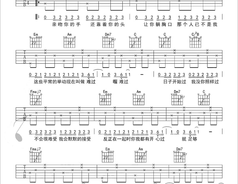 《天籁之爱-新版》吉他谱_禾麻迪娜