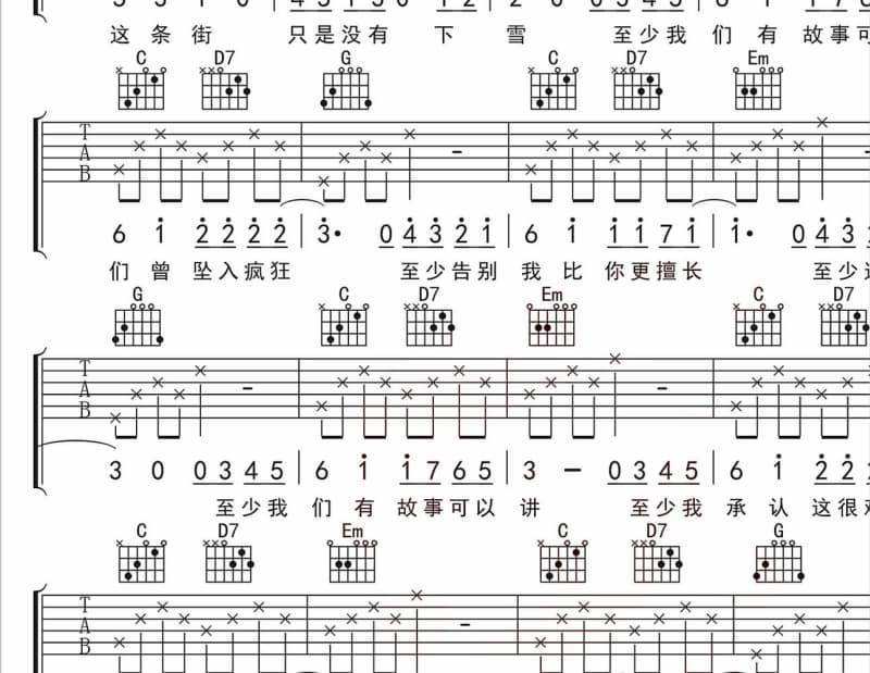 《故乡的亲人》吉他谱_张也