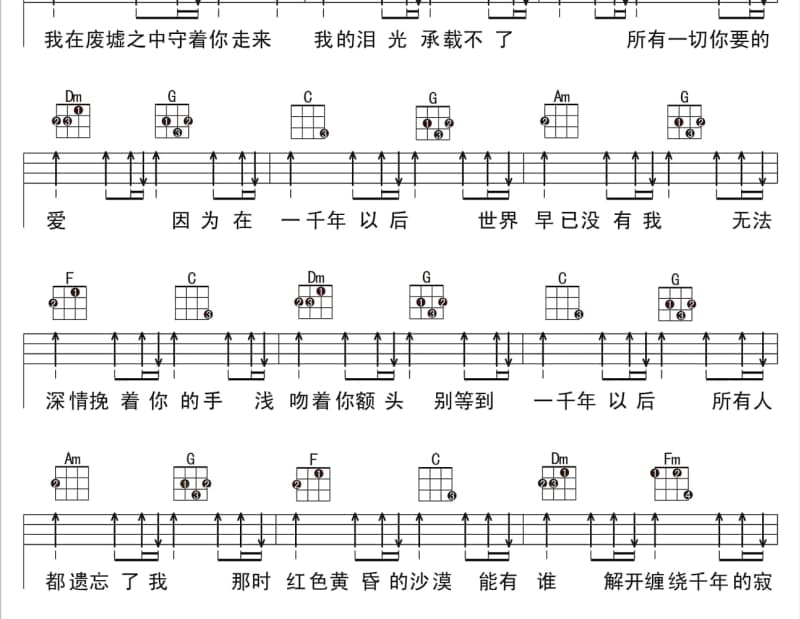 《十送红军》吉他谱_张也