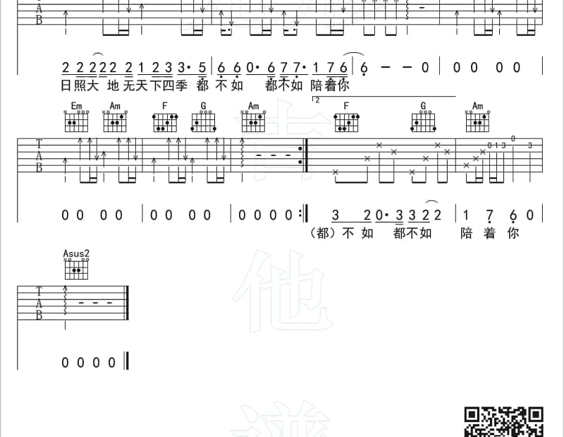 《夏夜的星空》吉他谱_张之夏