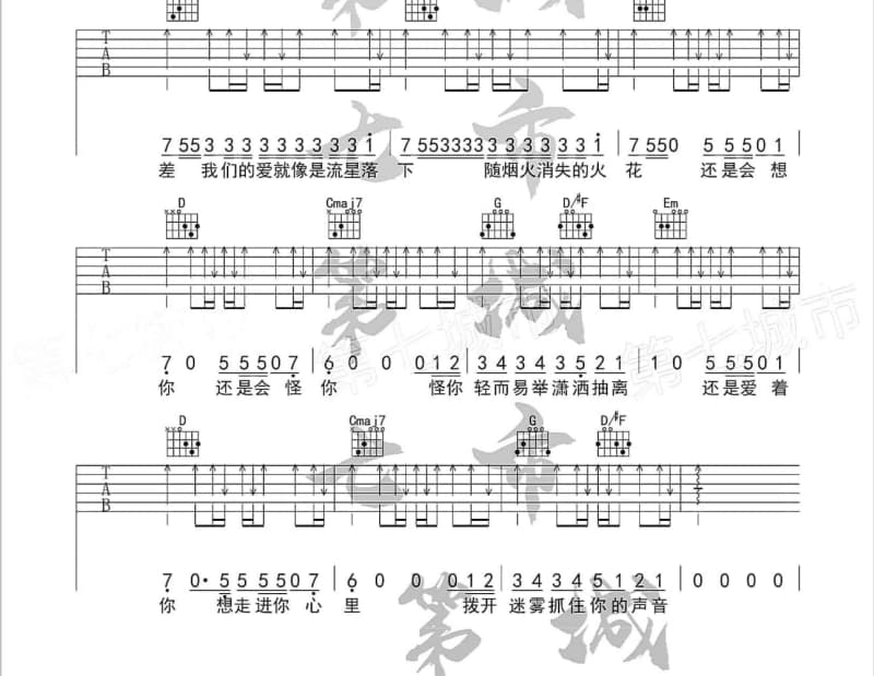 《红军从咱家乡过》吉他谱_张芝明