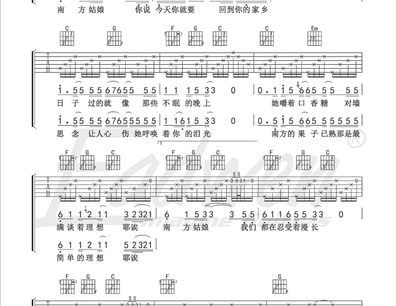 《发财发福大宋年》吉他谱_赵方婧