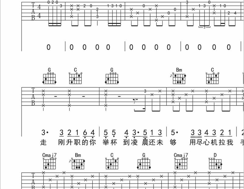 《美人依旧》吉他谱_贺世哲