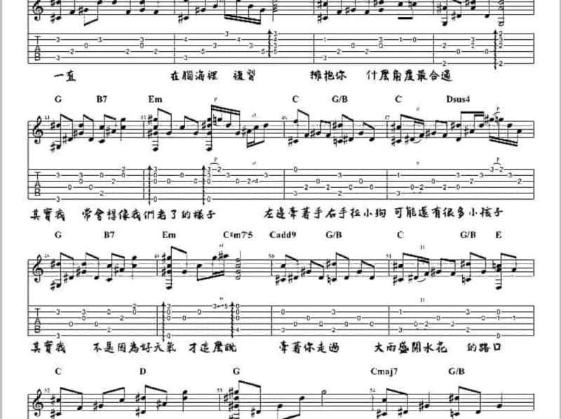 《爱谁谁》吉他谱_六哲
