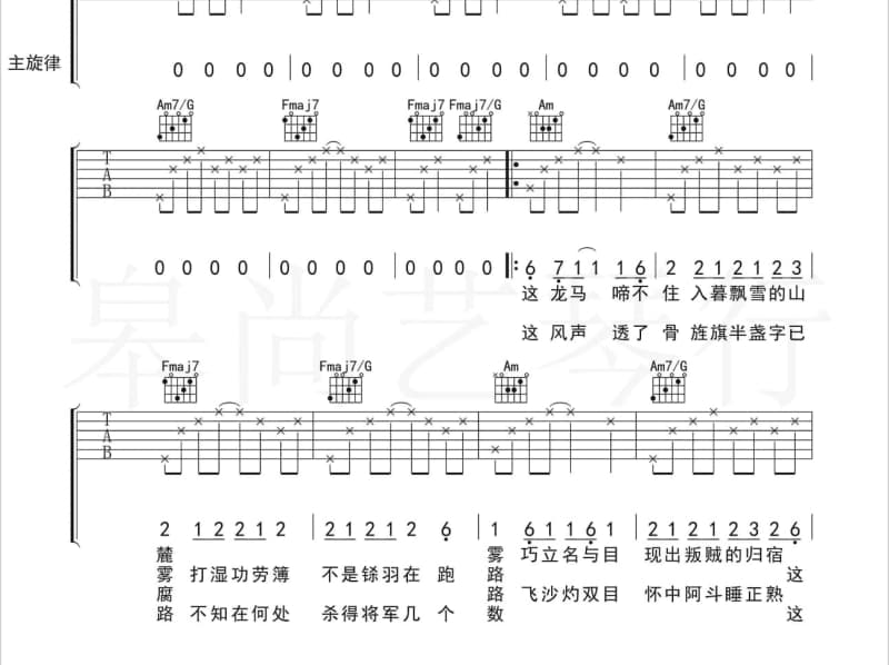 《爱你不变》吉他谱_黄景伟J/W