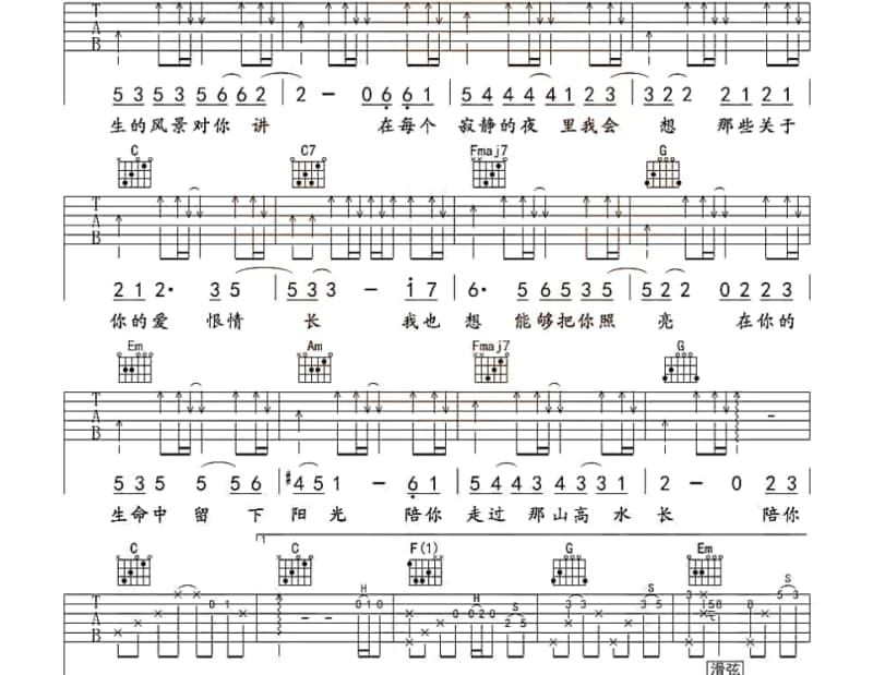 《恰似你的温柔》吉他谱_郑阳