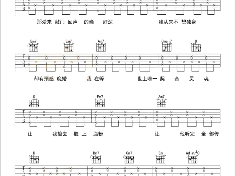 《算了吧》吉他谱_六哲