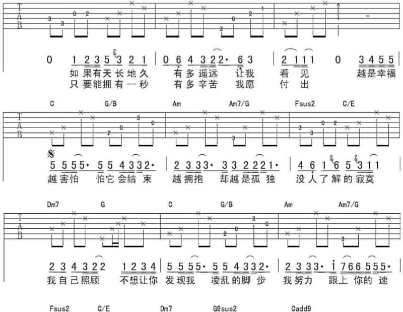 《岁月车溪》吉他谱_钟萱