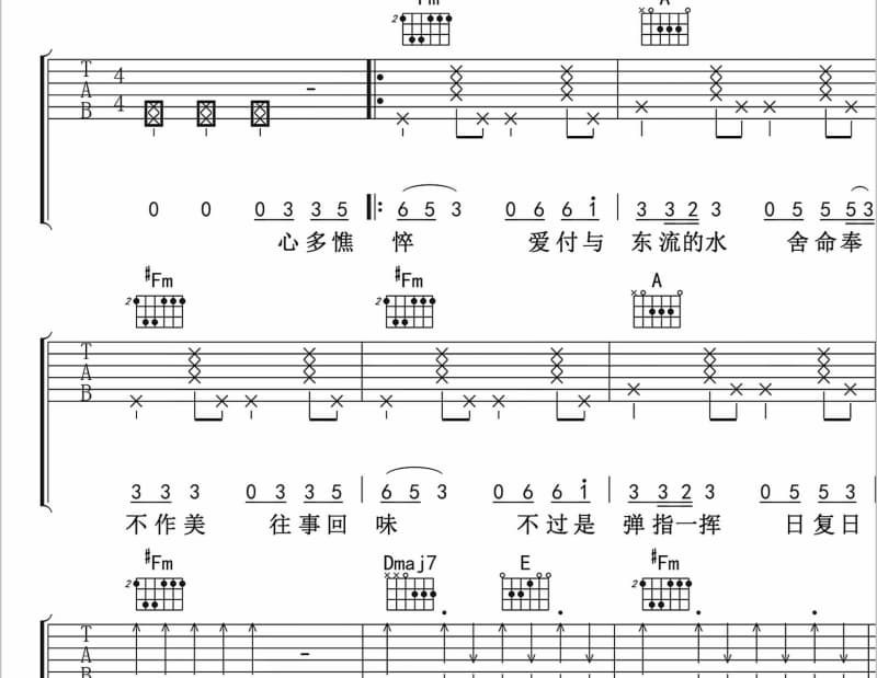 《月光DISCO / 路灯下的小姑娘 / 站台》吉他谱_乔维怡