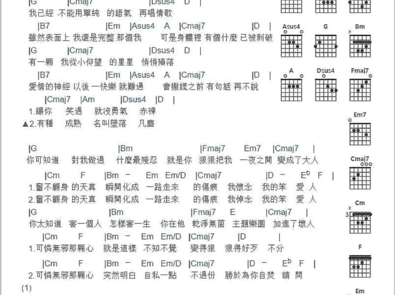 《东京不太热》吉他谱_龙奔