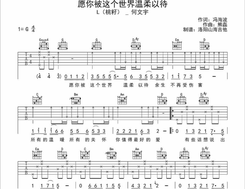 《浮生梦》吉他谱_周小biu