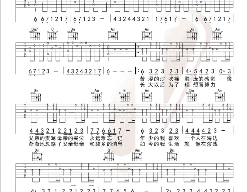 《飘》吉他谱_朱逢博