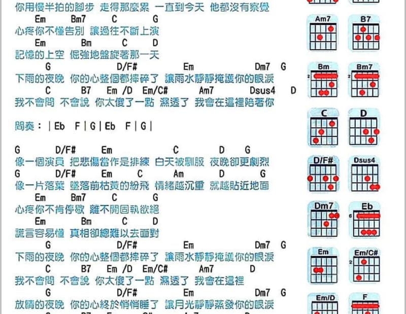 《奉献》吉他谱_洪辰