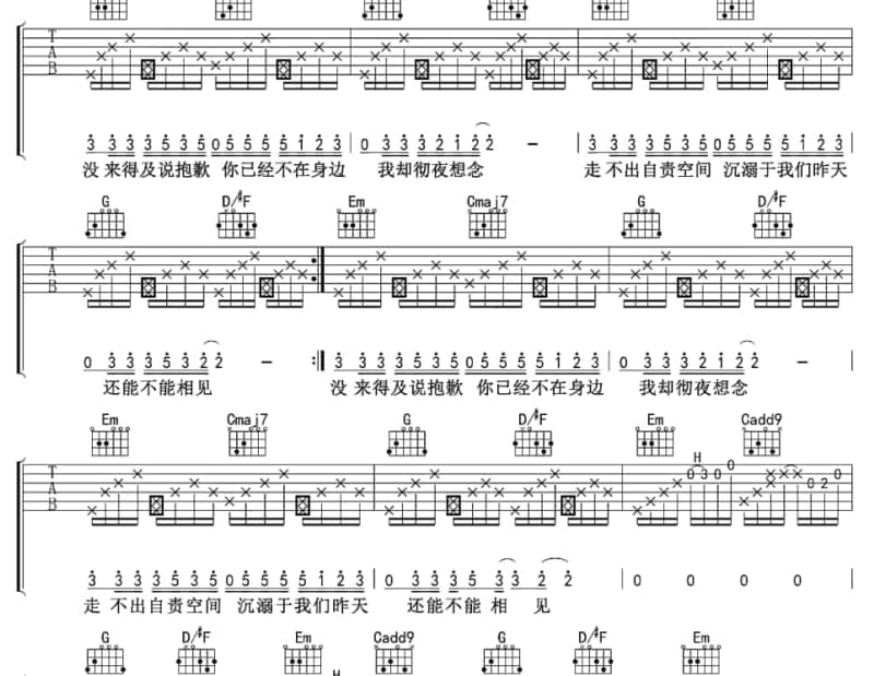 《我知道》吉他谱_庄心妍